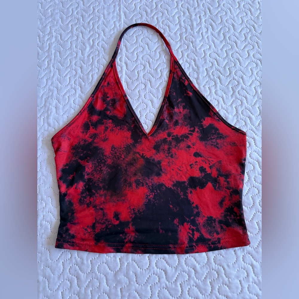 SHEIN Tie-Dye Halter Top